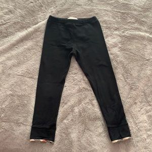 Girls Burberry Leggings size 4Y black